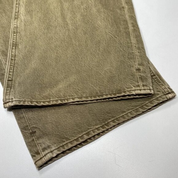 Dala Women’s Jeans Dark Olive Green Size 27 Shore Full Loose Straight Cotton - Picture 8 of 8